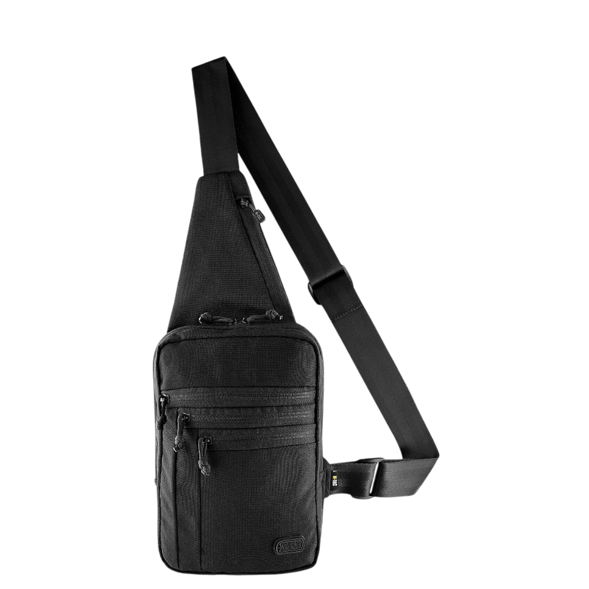 M-Tac Carry Sling Taske Elite Gen.IV, musta, säädettävä olkahihna, universaali Velcro-kotelo ja hillitty muotoilu, galleria, positio 1