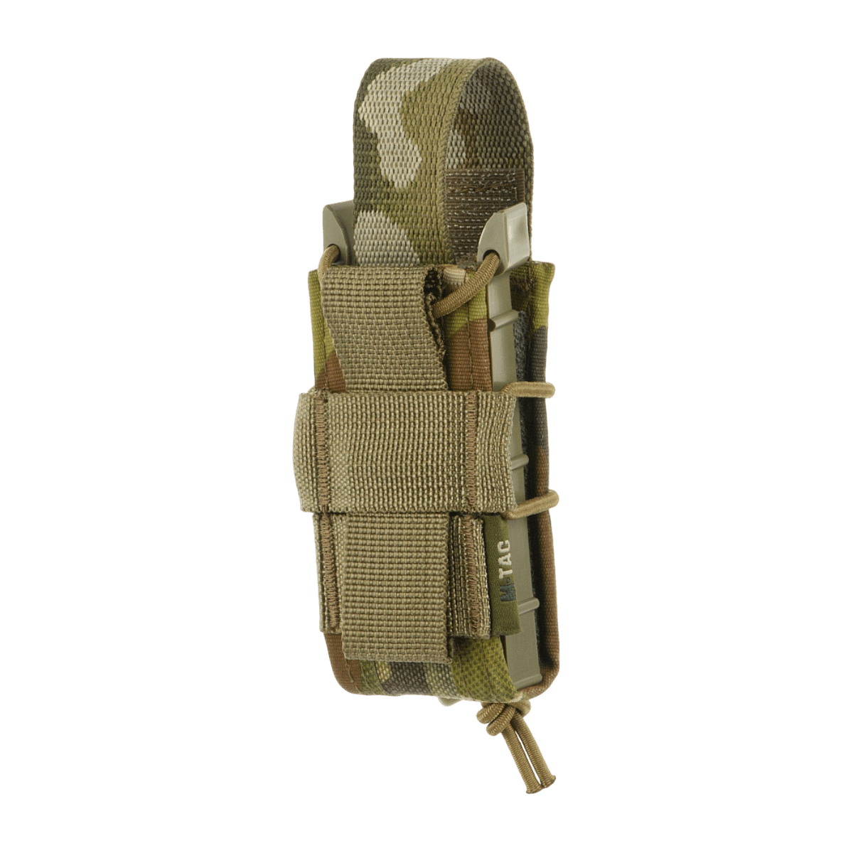 M-Tac Pistol Mag Pouch Gen.3 Cordura 500D, suunniteltu Glock- ja vastaaville lippaille, MOLLE-järjestelmä ja säädettävä elastinen kiinnitys.