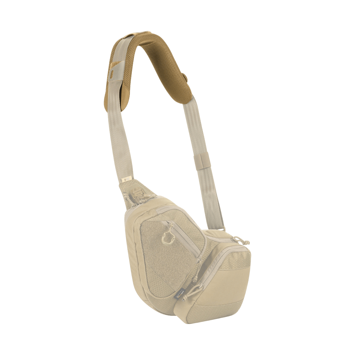 M‑Tac Olkahihnapehmuste 40 mm Elite, olkahihnapehmuste laukuille, Cordura-materiaali, 3D-verkko mukavuutta ja ilmanvaihtoa varten, beige väri.