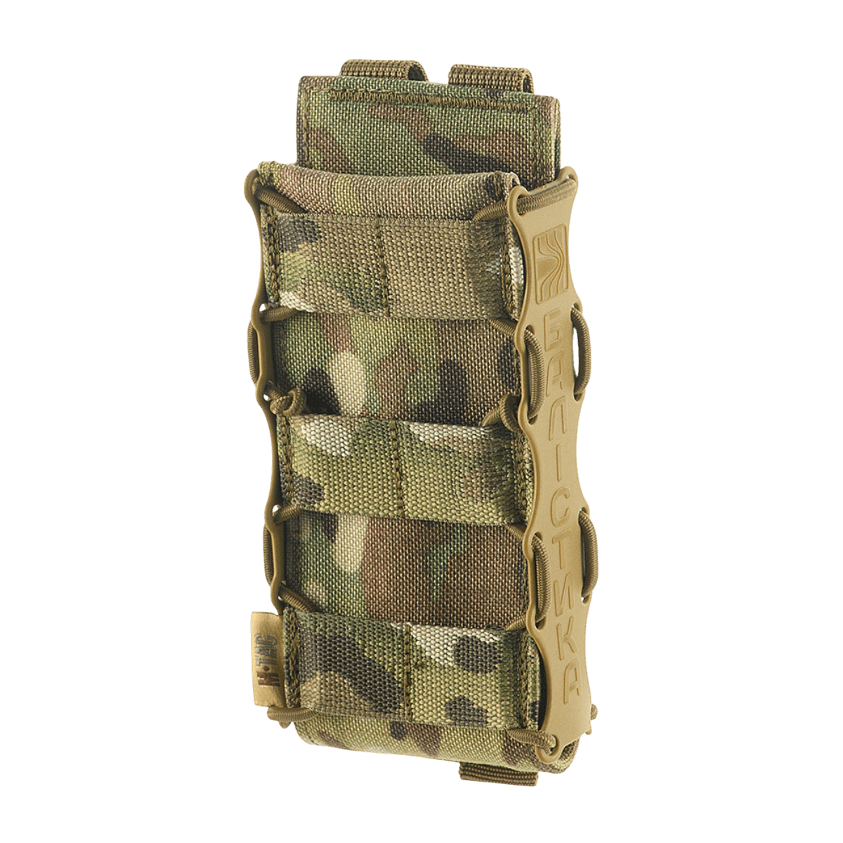 M‑Tac Mag Pouch Kolchan AK/AR:lle, camo-malli, MOLLE-järjestelmä, Cordura 1000D, vakaa muovivahvike, yhteensopiva AK- ja AR-lippaiden kanssa.