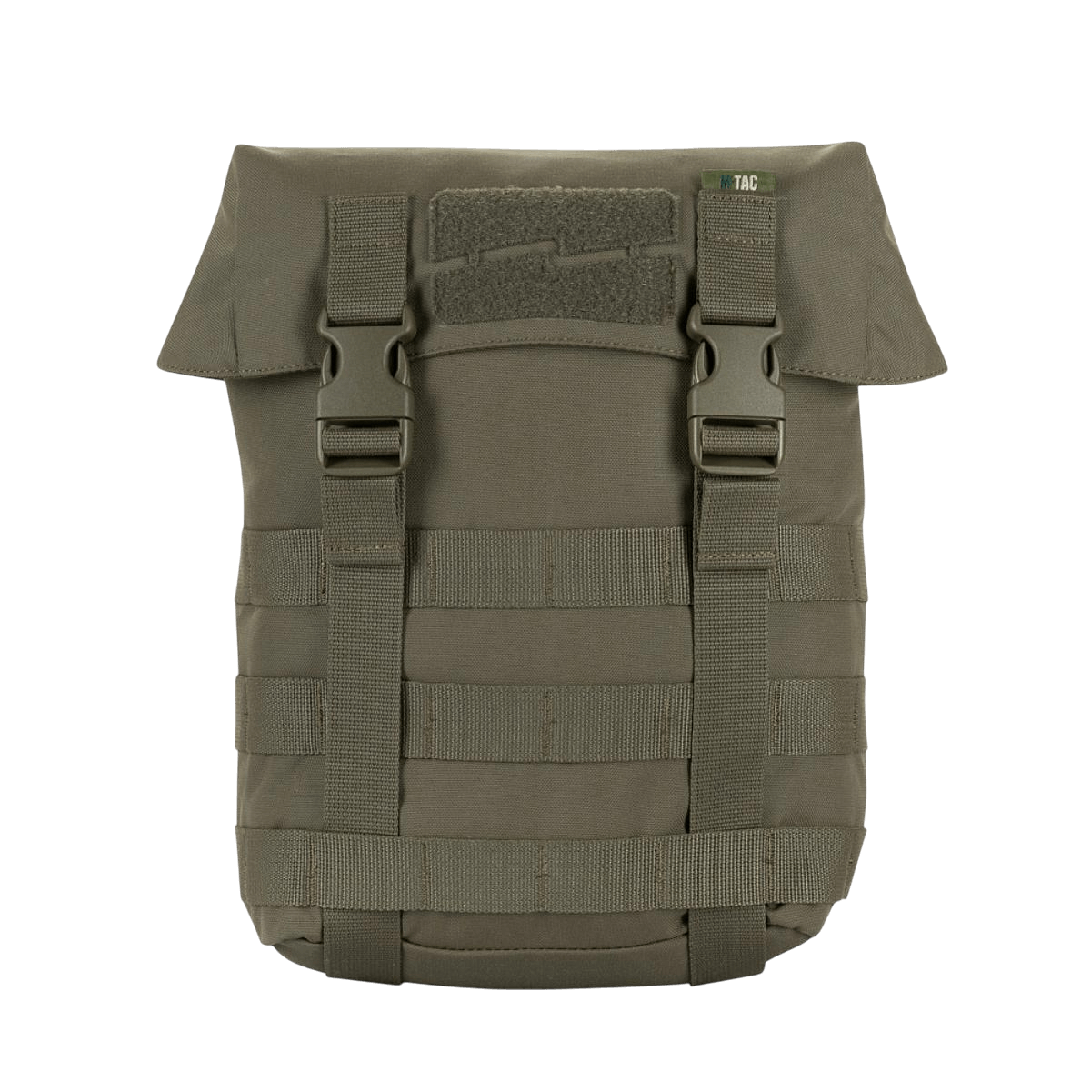 M-Tac Sukharka Gen.3 Pouch tukevasta Cordura 500D:stä fastex-lukituksella, edestä nähtynä, ihanteellinen sotilaskäyttöön ja säilytykseen.