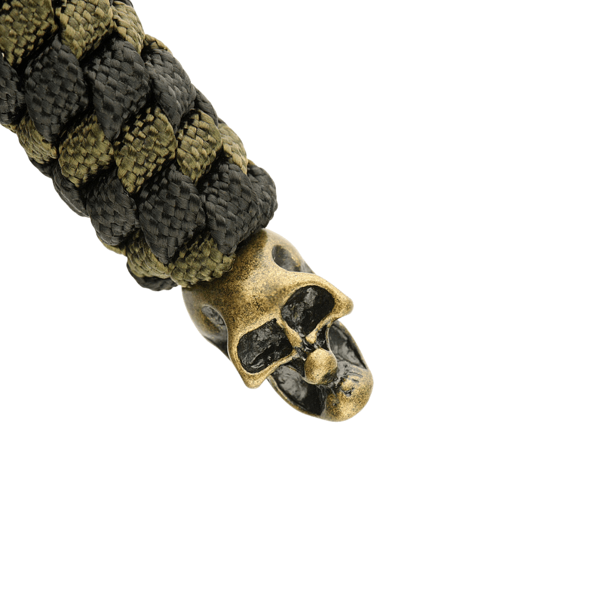 M-Tac Knife Lanyard Helix Skull punottua paracordia metallikallolla, suunniteltu lisäämään tyyliä ja toimivuutta taskuveitsiin.