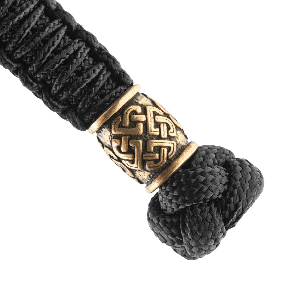 M-Tac Knife Lanyard Celtic, punottu paracord tyylikkäällä kelttimallin yksityiskohdalla, musta.