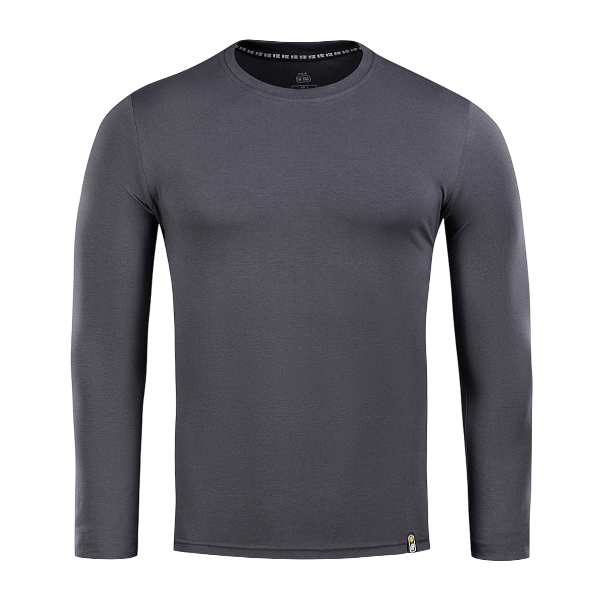 M-Tac Long-sleeve T-shirt 93/7 harmaana, 93% puuvillaa ja 7% elastaania, sopii arkeen ja ulkoiluun.