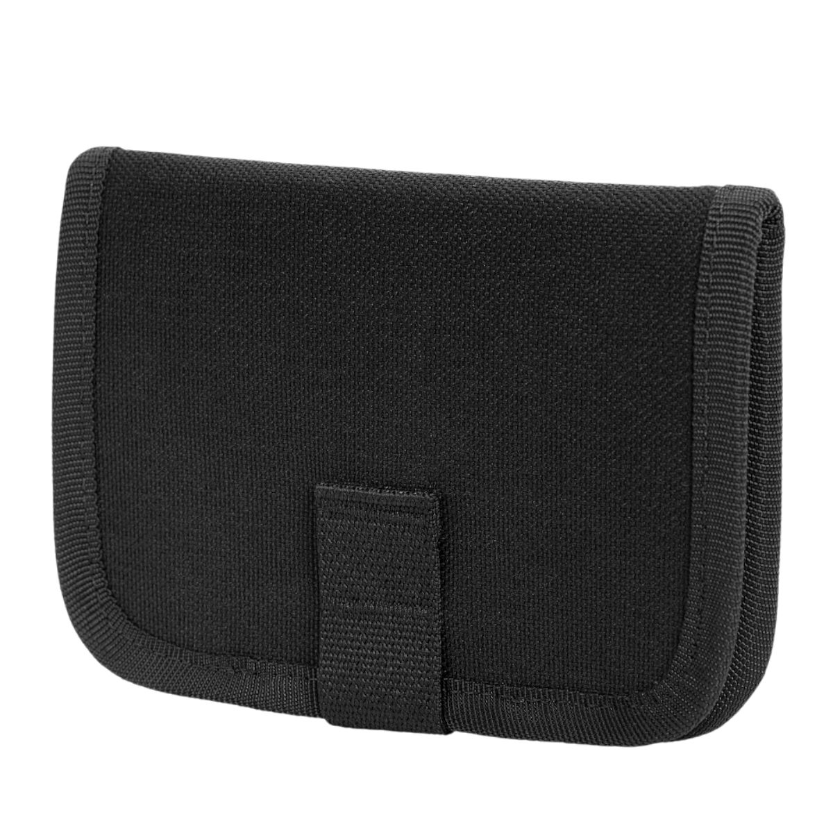 M-Tac Patch Panel Elite Large mustana, valmistettu kestävästä 1000D CORDURA®:sta, vetoketju ja Velcro-loop -paneeli merkeille.