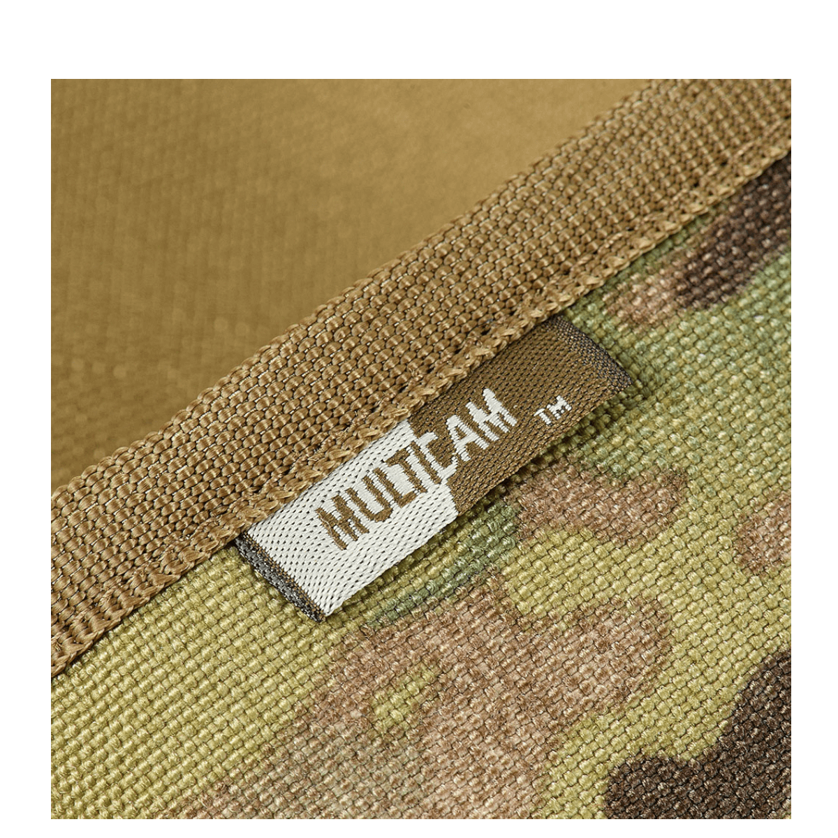 M-Tac lompakko Patch Panel Elite Gen. II, Oxford- ja Cordura 500D -kangas MultiCam-kuviolla, lähikuva tekstiilipinnasta.