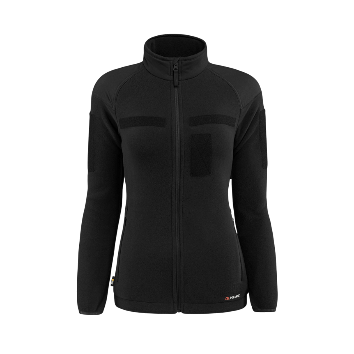 M-Tac Combat Fleece -takki Polartec Dame musta, tiukka malli hengittävällä Polartec-fleeceellä ja taktisten velcro-alueiden kanssa, galleria-asento 1.