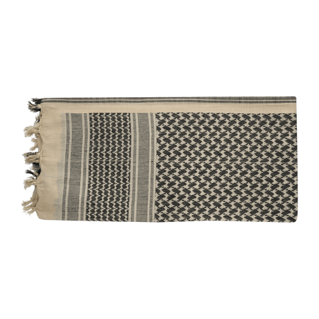 M-Tac Shemagh-huivi klassisella arabialaisella kuosilla, 100% puuvillaa, 110 x 110 cm, suojaa auringolta, hiekalta ja tuulelta, sopii ulkokäyttöön.