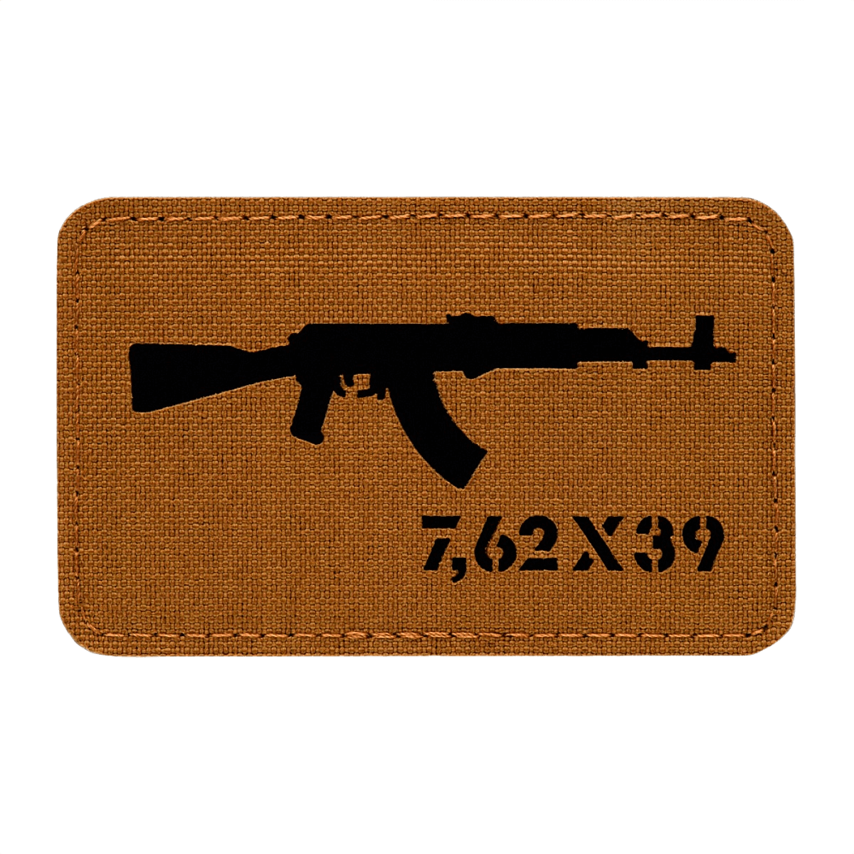 M-Tac AKM 7,62x39 Laser Cut Patch, taktinen moraalimerkki Cordura-materiaalista, Velcro-kiinnitys, kestävä, soveltuu sotilas- ja airsoft-varusteisiin.