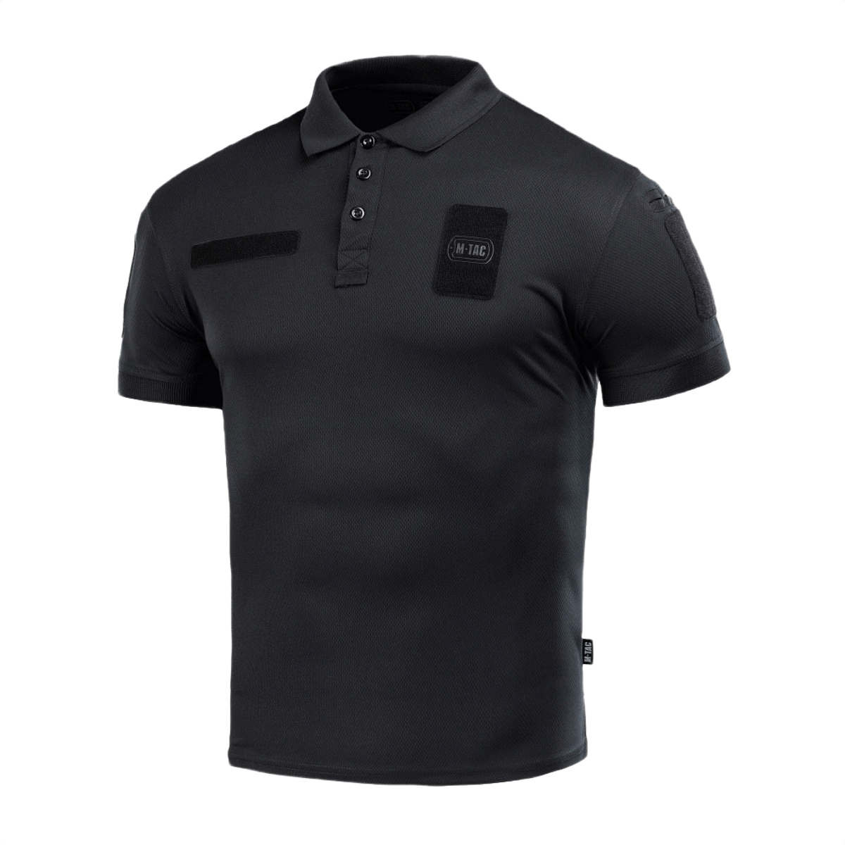M-Tac Polo Elite Tactical Coolmax – musta taktinen pikeepaita poliisi- ja turvallisuustyöhön, kosteutta siirtävä ja nopeasti kuivuva.