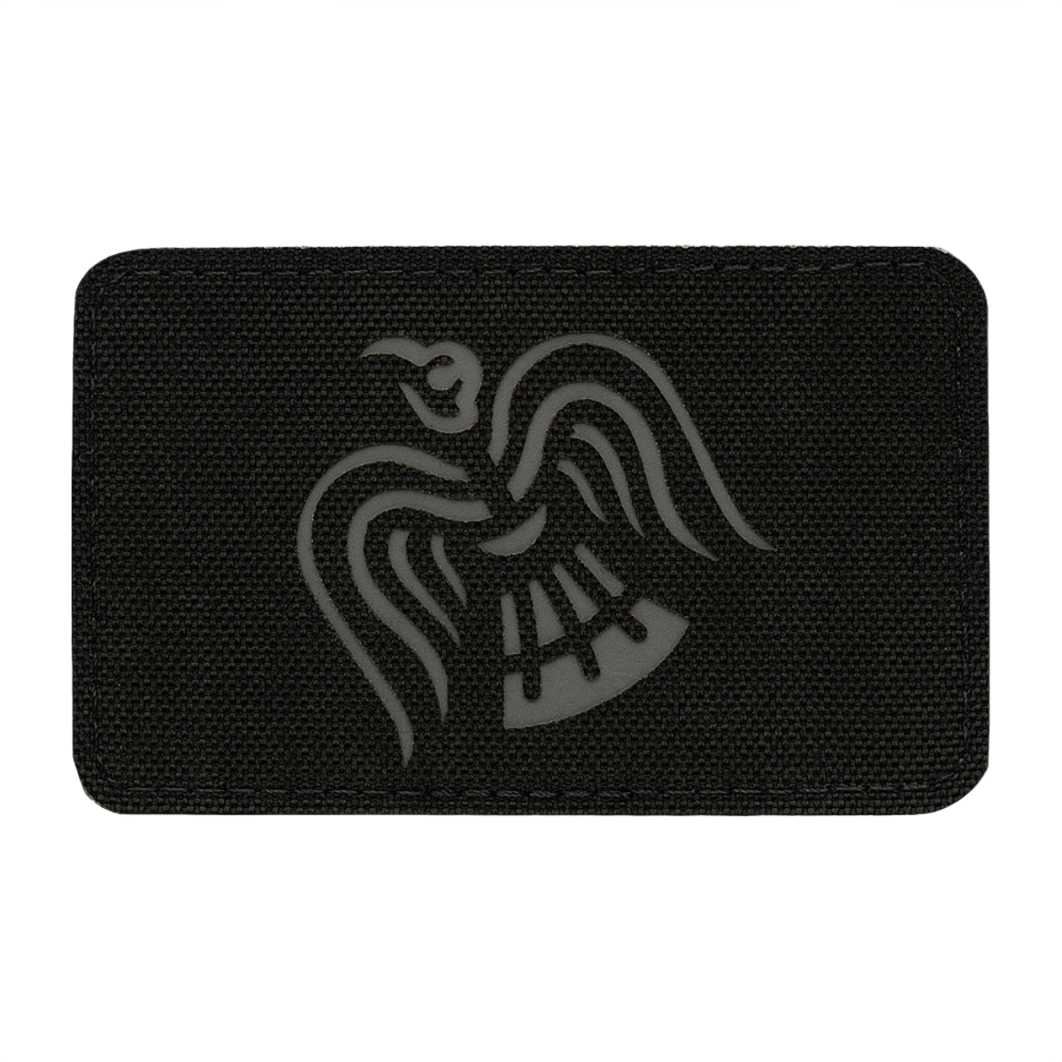 M-Tac Patch Ravneflag Laser Cut – musta korppi, sodanhimon ja voiton symboli, sopii taktiseen käyttöön tai univormuun, Cordura-materiaali.
