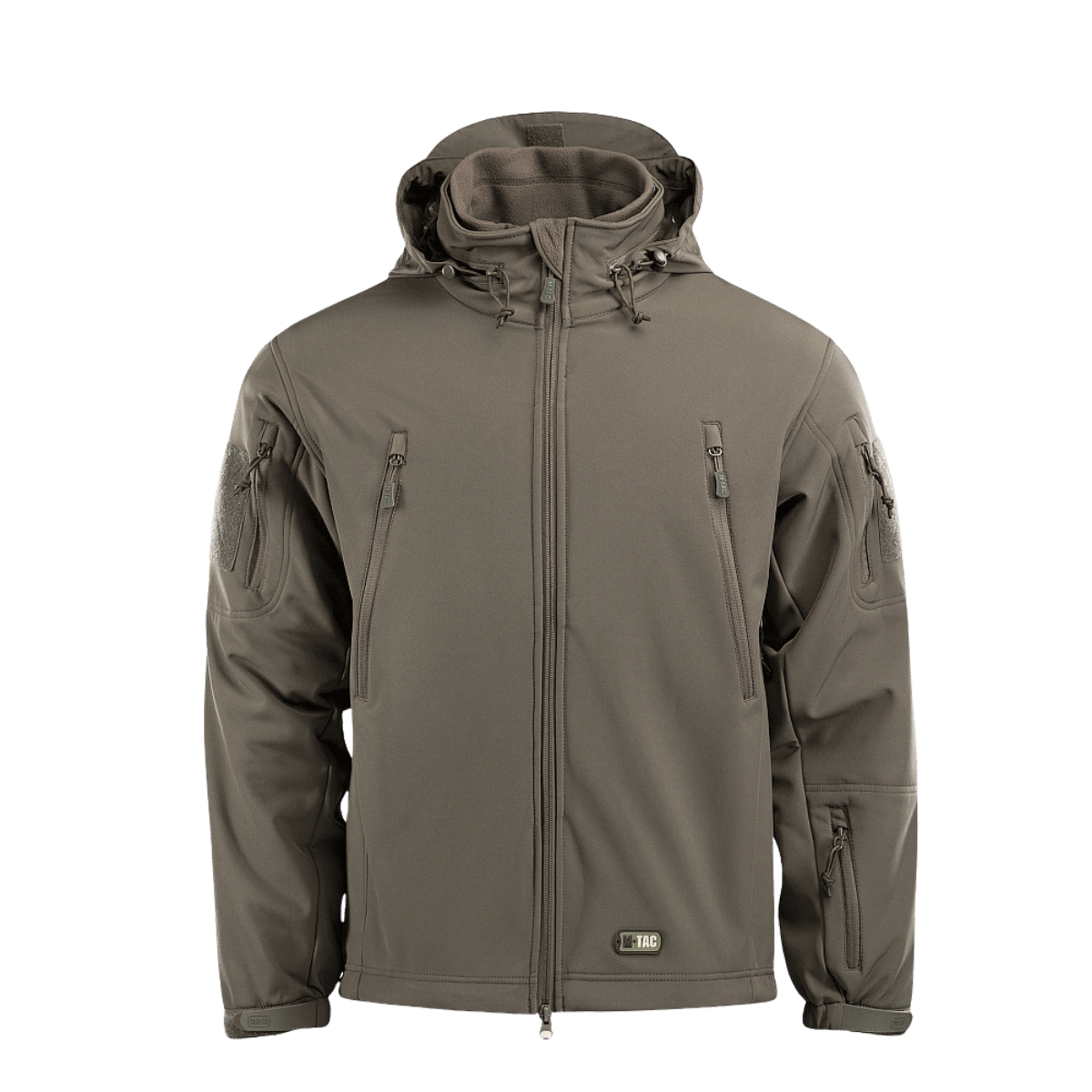 M-Tac Soft Shell Jakke med Liner harmaa, irrotettava fleecenvuori, kevyt ja sääsuojainen ulkotakki.
