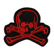 M-Tac Patch Old Skull Velcro musta punaisella pääkallolla ja luilla, 3d-efekti, helppo kiinnitys, 45x55 mm