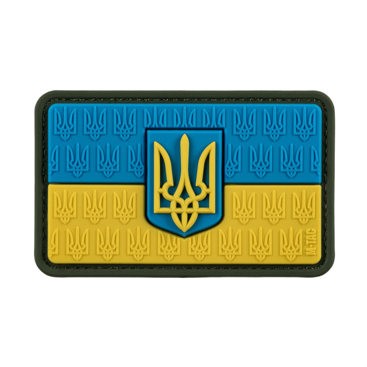 M-Tac Patch Ukraine Flag kilvellä Trident, PVC, Velcro-tausta, Cordura 500d, koko 8x5 cm, patrioottinen tyyli