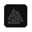 M-Tac Patch Valknut Laser Cut Odin symbol - Musta patch, jossa geom. kaiverretut Odin-symbolit.