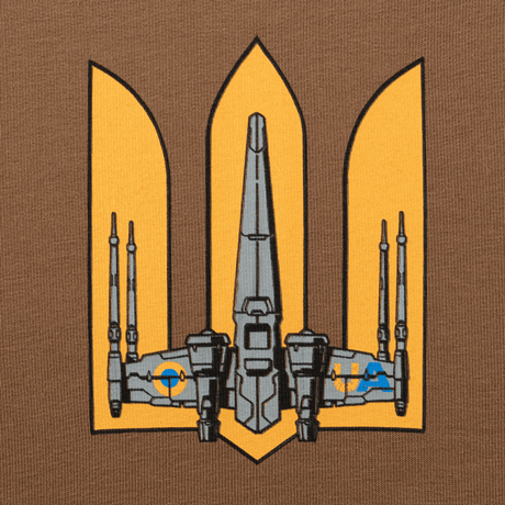 M-Tac Raglan T-Shirt UA Side uniikilla painatuskuviolla ruskealla taustalla, ikonista muotoa ja tyylikästä polyblend-materiaalia.
