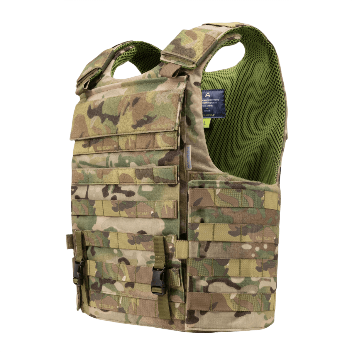 Anorak Tactical III Cover MultiCam® jämäkkä CORDURA®-muotoilu ja 3D SPACER Coolmax® -vuoraus optimaaliseen istuvuuteen ja kantokykyyn.