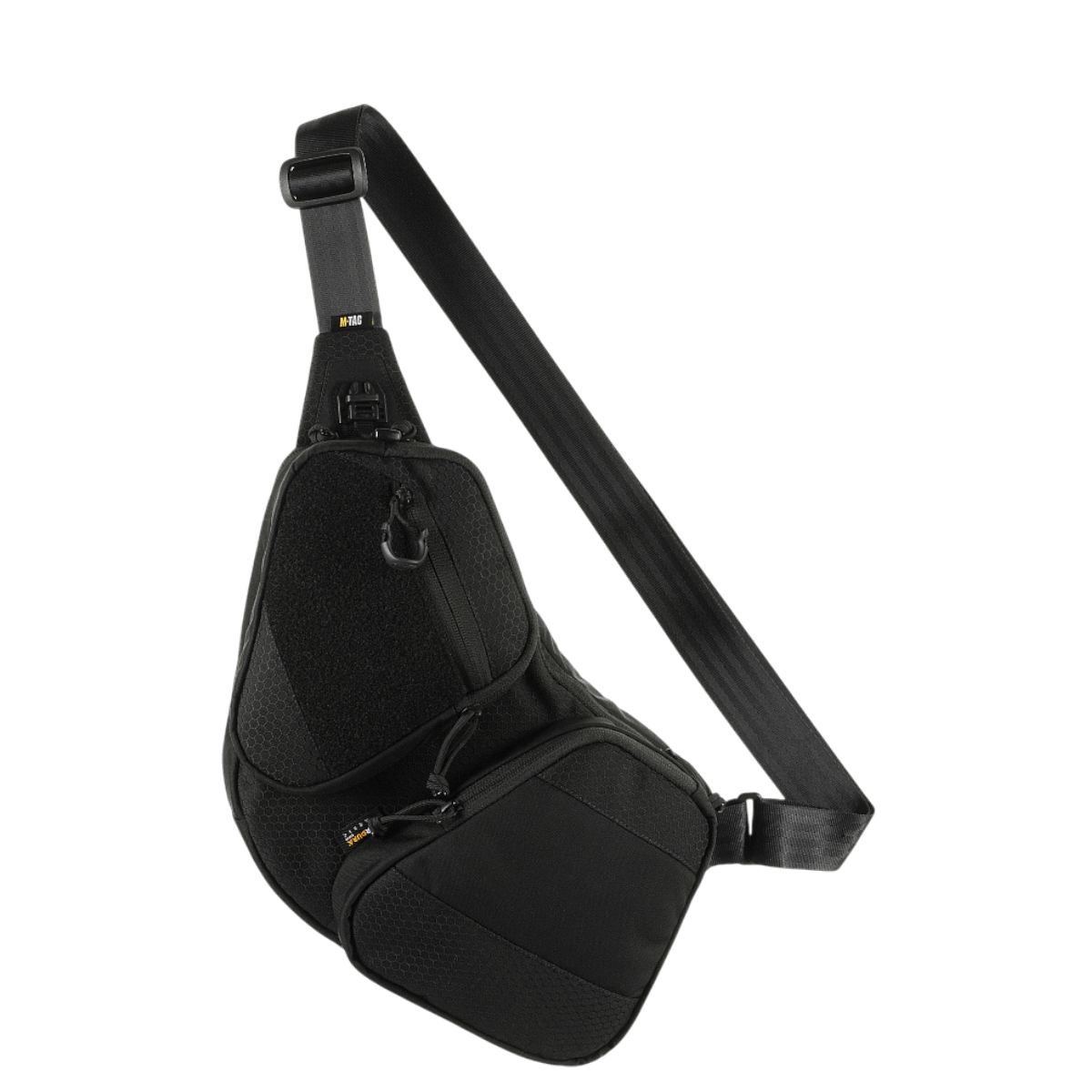 M-Tac Bat Wing Taske Elite Hex, kestävä laukku Cordura 500D- ja Cordura Hex -materiaaleista, YKK- ja Woojin-vetoketjut; turvamekanismi mukana.