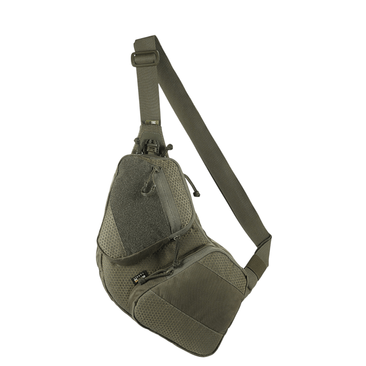 M-Tac Bat Wing Taske Elite Hex Cordura-materiaalista; kestävä ja tyylikäs laukku turvatoiminnolla ja YKK/Woojin-hardwarella.