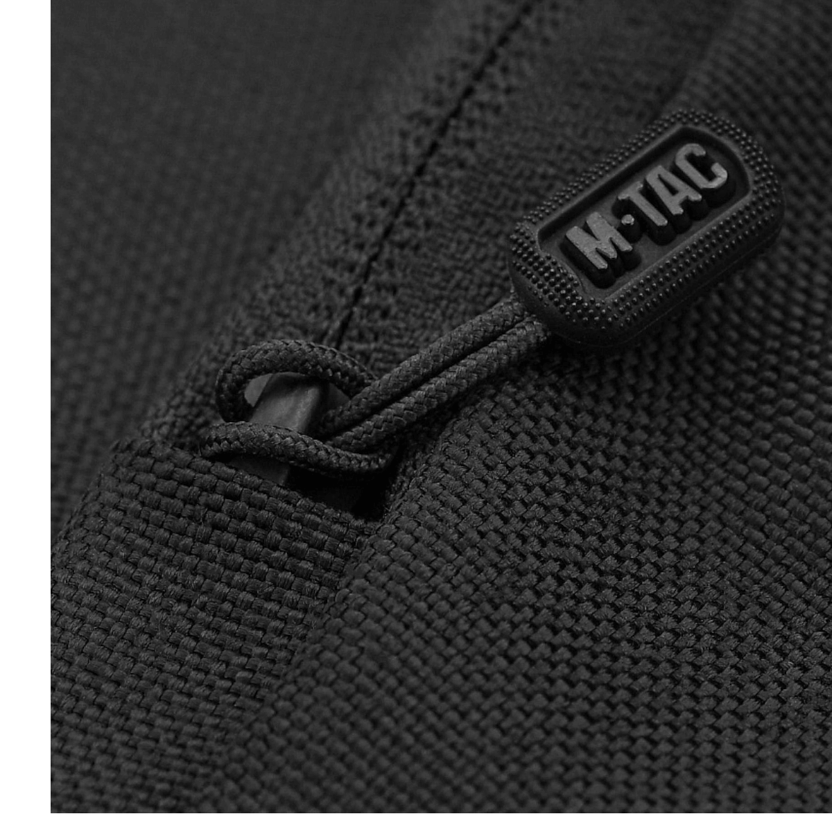 M-Tac Carry Sling Taske Elite Gen.IV, kestävä nylon ja M-Tac-logo vetoketjussa, galleria, positio 1, yksityiskohtaiset ompeleet