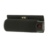 M-Tac Pepperspray-holder Gen.II mustana, joustava malli nopeaan ja helppoon pääsyyn itsepuolustussumutteeseen.