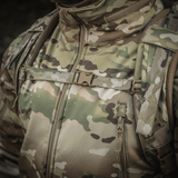 Yksityiskohta M-Tac Rygsæk Large Gen.III Elite -repusta, tukeva camouflagemalli ja ergonominen muotoilu.