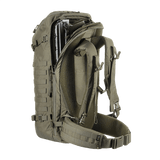 M-Tac Rygsæk Gen.II Elite Large, sotilaanvihreä, näyttää robustin muotoilun ja tilavuuden asepidikkeellä, sopii taktiseen käyttöön; vahvistettu Cordura-materiaalilla.