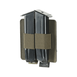 M-Tac Double Mag Pouch Hook Backed Magazine lippaiden säilytykseen, Velcro-kiinnitys M-Tac-laukussa.