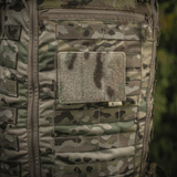 M-Tac paneeli patcheille MOLLE 120x85. MOLLE-kiinnitys, hook & loop patcheille ja ID:lle, plastbase vakautta varten. Koko: 120x85 mm