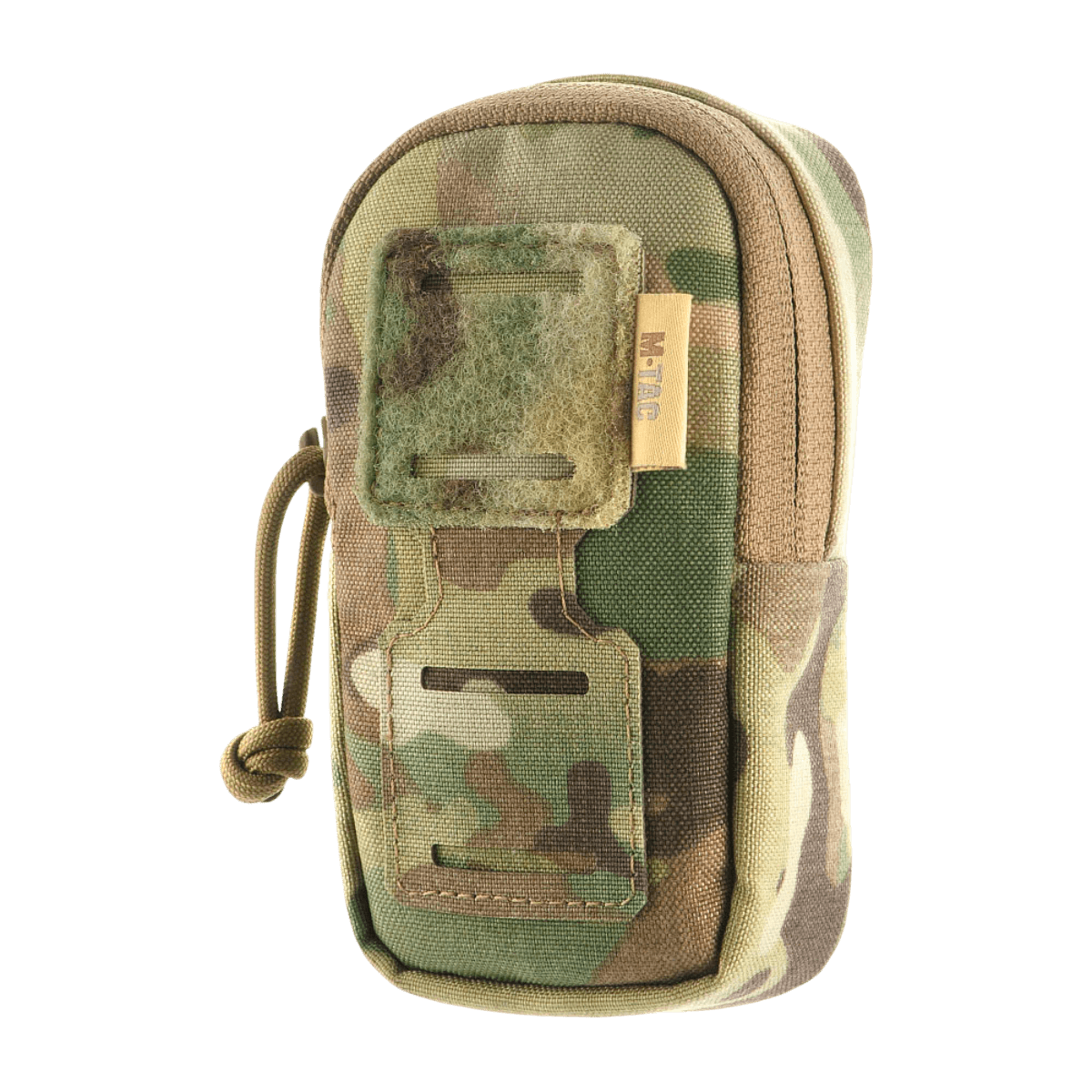 M-Tac PC Utility Pouch Elite camo, MOLLE-liitäntä, Velcro-paneeli, pohjan poistoaukko ja YKK-kiinnikkeet