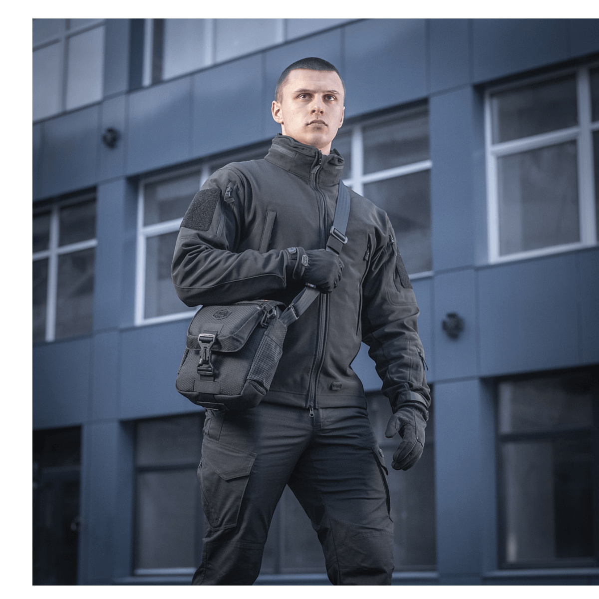 M-Tac Satellite Magnettaske Gen. II Elite Hex, musta Cordura Hex ja Cordura 10, NIJ-sertifiointi, tuotekuvas galleria-asento 1.
