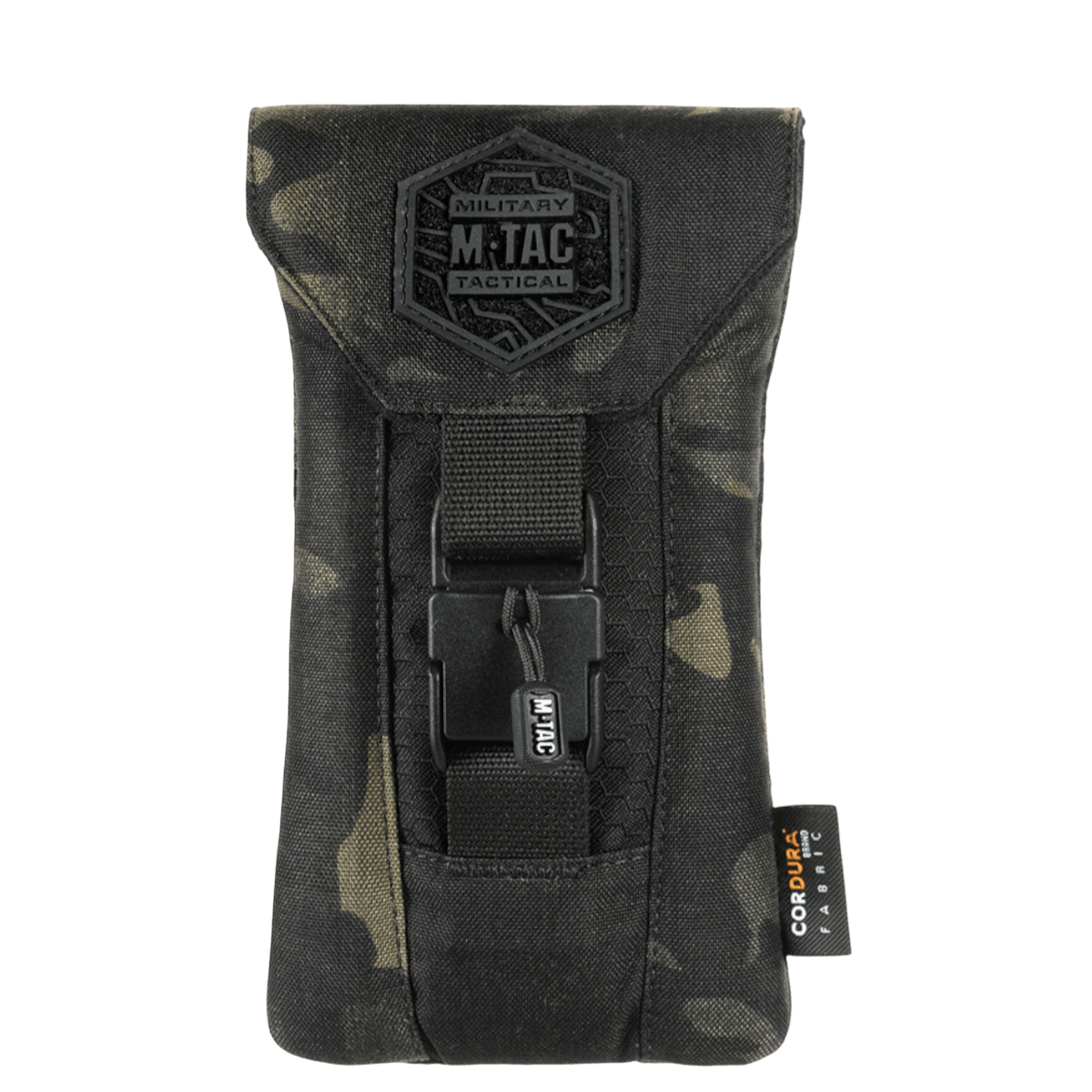 M-Tac Smartphone Lomme Elite Large Hex CAMO-kuviolla ja tukevalla WJ-magneettisoljella, suojaa älypuhelinta jopa 6,5 tuumaa.