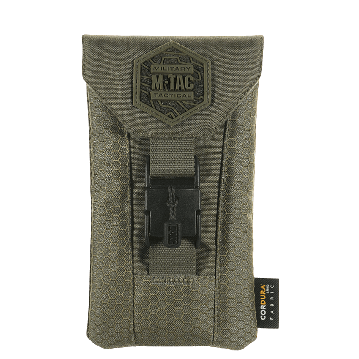 M-Tac Smartphone Lomme Elite Large Hex CORDURA HEX -materiaalista, musta, magneettisoljella, tiheys 1000D. Sopii jopa 6,5 tuuman älypuhelimelle.