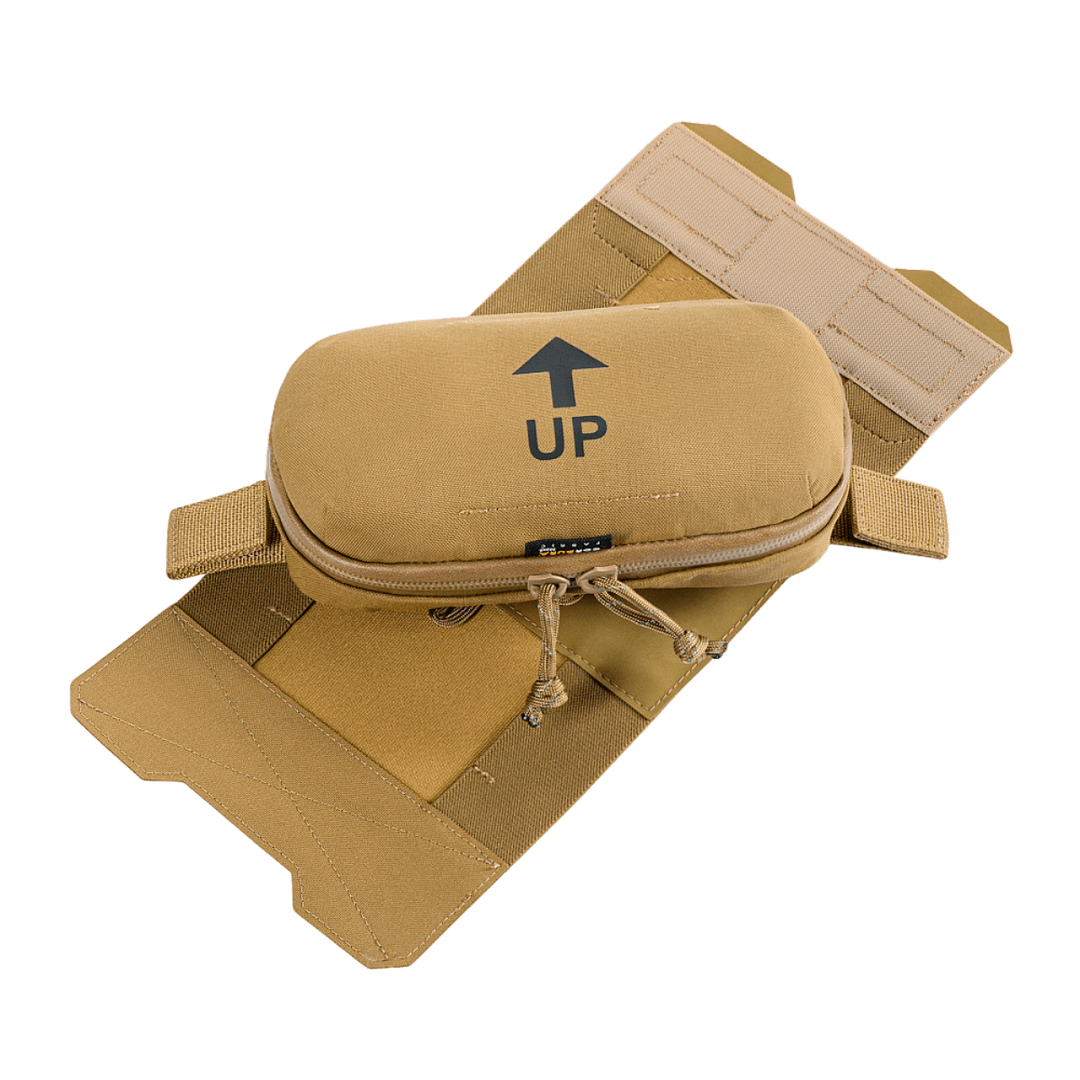 M‑Tac Horizontal Medical Pouch Elite Cordura 500D:llä, YKK AquaGuard -vetoketjulla ja irrotettavalla järjestäjällä, sopii kenttäensiapuun.