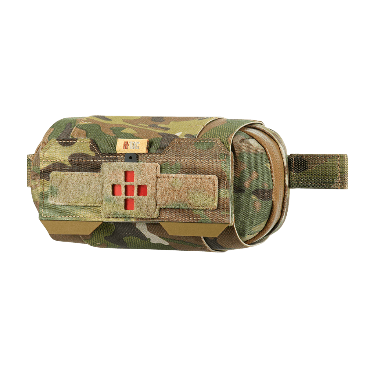 M‑Tac Horizontal Medical Pouch Elite maastokuvioitu, kenttäensiapupakkaus Cordura 500D:stä ja YKK AquaGuard -vetoketjulla.