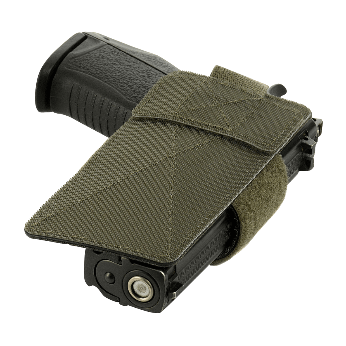 M-Tac modulaarinen universalinen Lås Light -pistoolikotelo diskreettiin kantoon Velcro-lukolla, sopii taktiisiin laukkuhin.