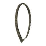 M-Tac Bandolier Elite, käytännöllinen ja ergonominen metsästäjän vyö 55 patruunalle, kaliberi 12/16, tuplahihnat ja elastinen kiinnitys, nähty sivulta.