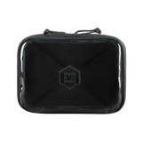 M-Tac Utility Organizer Slim Elite mustassa Cordura 500D:ssä läpinäkyvällä PVC-kalvolla nopeaan tunnistukseen. Sopii EDC-kitille.