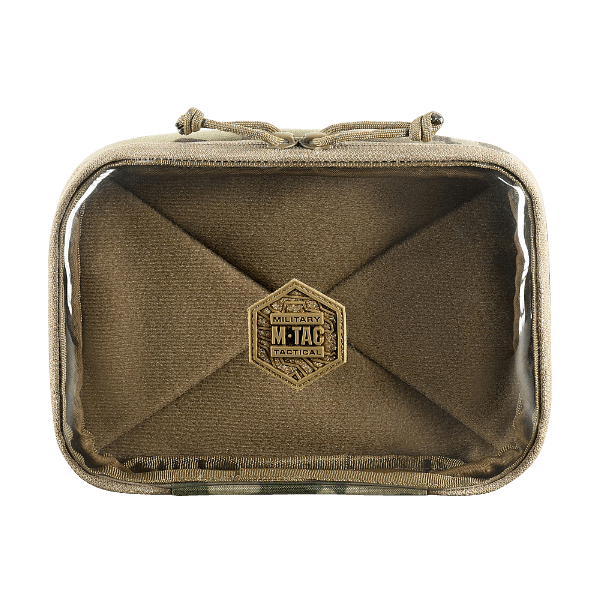 M-Tac Utility Organizer Slim Elite kestävästä Cordura 500D:stä, läpinäkyvällä PVC-kalvolla tunnistusta varten, 22x16 cm.