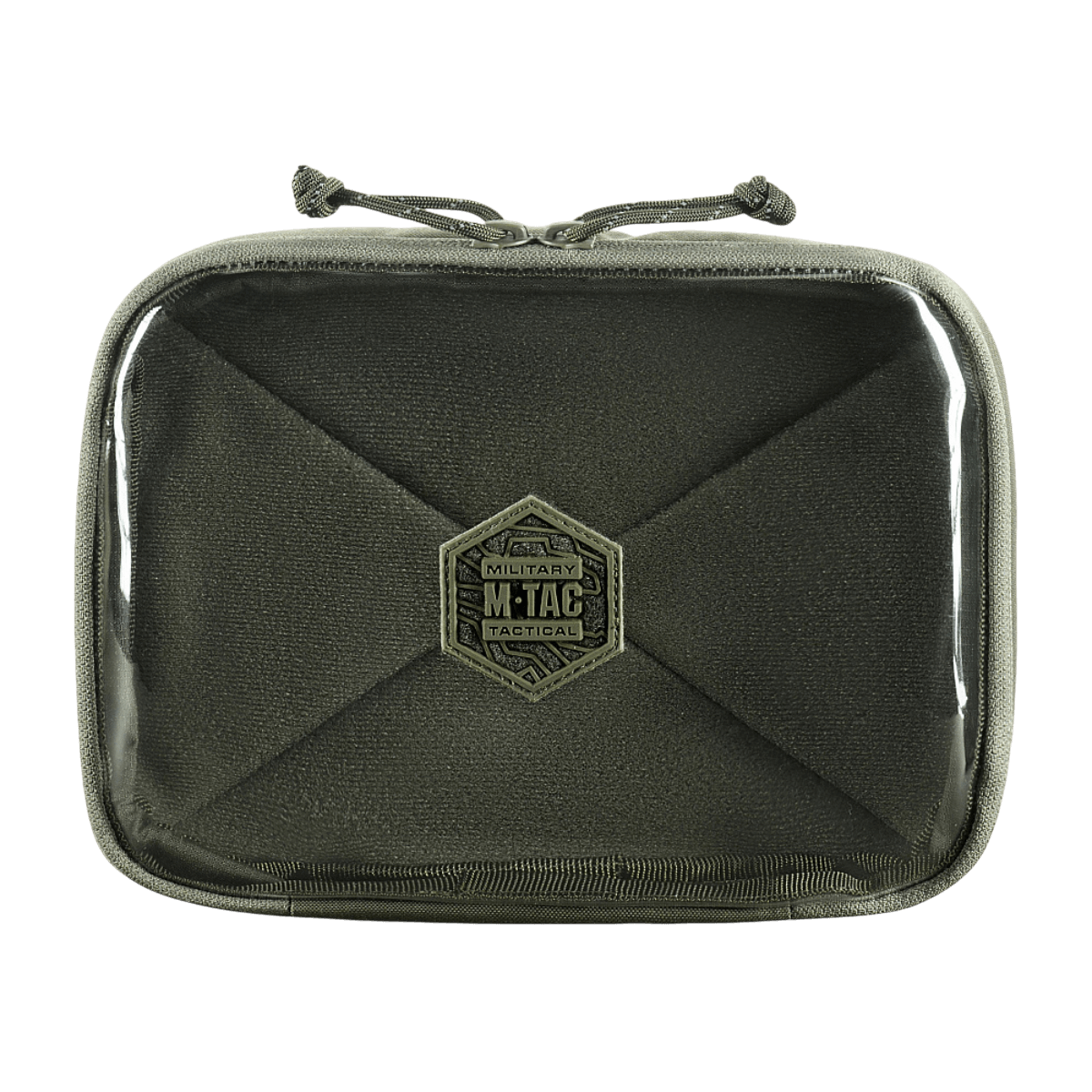M-Tac Utility Organizer Slim Elite läpinäkyvällä PVC-etuosalla tehokkaaseen EDC-varusteiden säilytykseen, valmistettu Cordura 500D:stä.