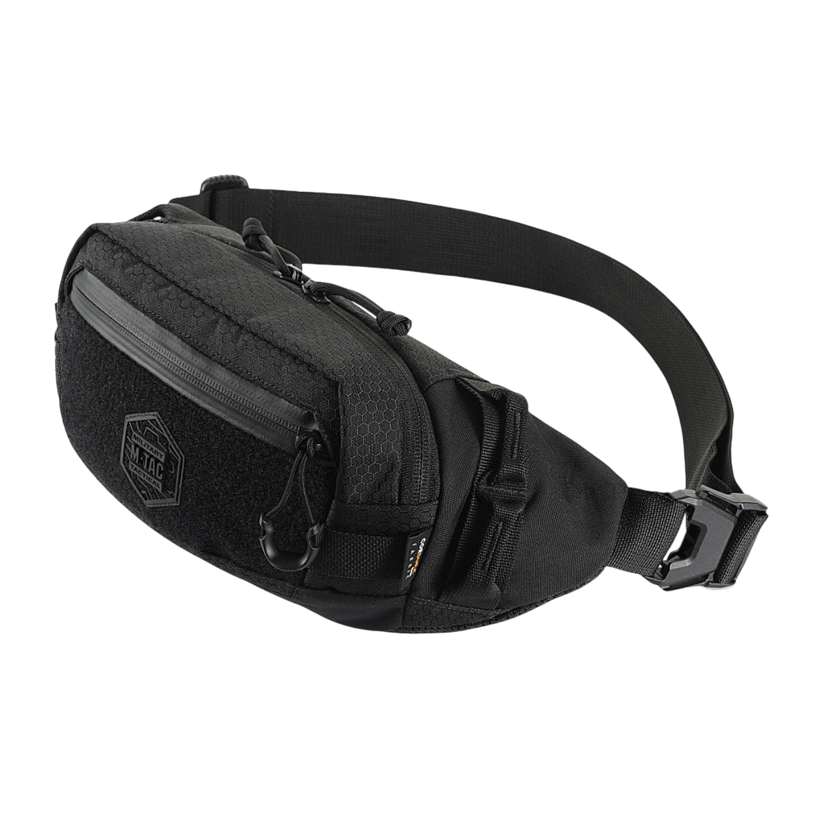 M‑Tac Bæltetaske Elite Hex musta, Cordura-materiaali ja YKK-vetoketjut. Sopii arki- ja taktiseen käyttöön.