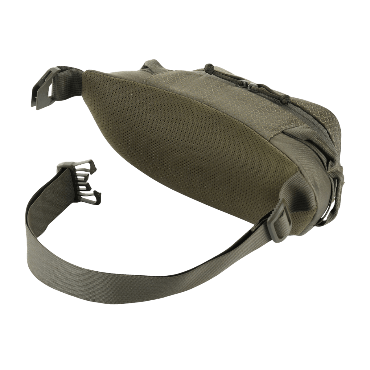 M‑Tac Bæltetaske Elite Hex Cordura 500D, modulaariset taskut ja YKK-vetoketjut, nähtynä alhaalta, sopii arkeen ja taktiseen käyttöön.