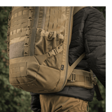 M-Tac reppu Large Elite Hex Gen. IV henkilöllä, ergonominen muotoilu, tehty Cordura 500D- ja Cordura Hex 1000 -materiaaleista.