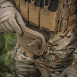 M-Tac Lomme til Tilbehør Lower Large Elite Plate Carrier, kulutusta kestävä Cordura 500D, NIJ-sertifiointi, toiminnallinen vetoketjutasku, galleria-asento 1.