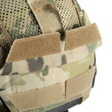 M‑Tac Hjelmcover Shroud Elite MULTICAM-maastokuvio, suunniteltu TOR-D-kypärille, Velcro-paneelit ja remmit lisänaamiointia varten.