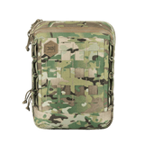 M-Tac Tablet Bag Laser Cut Hex Cordura:lla, MOLLE-paneeli ja nopea pääsy; sopii EDC:lle, asiakirjoille, tabletille ja piilotetulle aseosastolle.