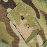 Yksityiskohta M-Tac STURM Elite -repusta camo-kankaassa, Cordura-materiaali.