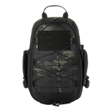 M-Tac STURM Elite -reppu mustana, 15L taktinen reppu MOLLE Laser Cut -etuosalla ja Cordura-materiaalilla, näkymä edestä.