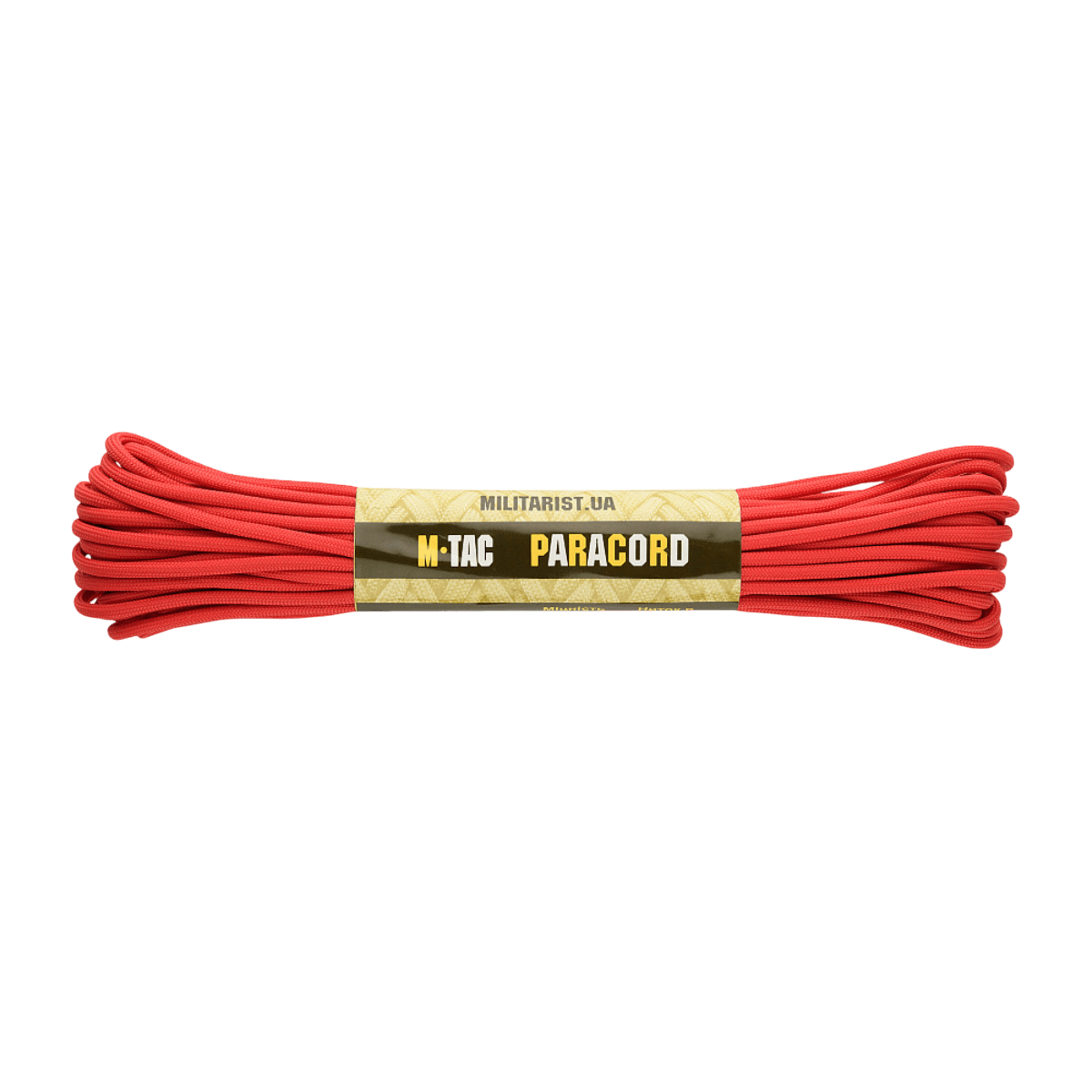 M-Tac Paracord 550 Type III 15 m punainen nailonköysi ulkoiluun ja korjauksiin. Vetolujuus 240 kg, 7 ytimen nailonsäiettä.