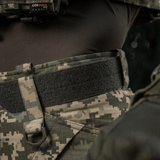 M‑Tac Internal Tiger -vyö Cordura 500D:stä, velcro-kiinnitys, sopii sotilaskäyttöön taktisen varustuksen kanssa, nähty maastopuvussa.